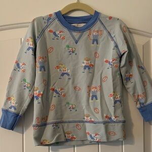 EUC TBBC Kids Blue Football Print Sweatshirt
